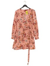 Superdry Wrap Midi Dress UK12 in Pink