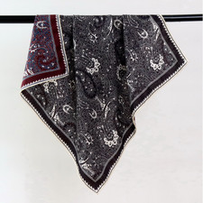 70 Cashmere 30 Silk Scarf Neckerchief cashew Print Bandana 26'' Shawl Wrap new