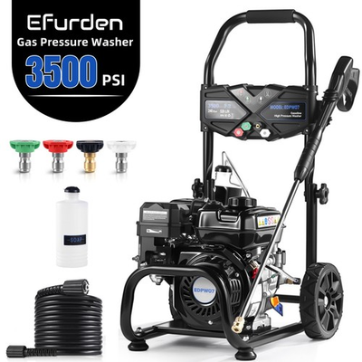 #ad Efurden Gas Pressure Washer 2.3 GPM 3500 PSI Gas Power Washer 209cc w 4 Nozzles $260.99