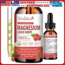 Premium Magnesium Liquid Drops, Magnesium Glycinate,Improve Sleep,Anxiety Relief