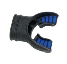 Innovative Scuba Concepts Silicone Mouthpiece with Colored Bite Tabs, Black/Blue