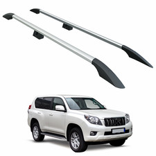 For Land Cruiser Prado J120 2002-2009 Roof Rails Baggage Luggage Rack Rail Silve