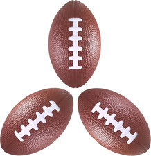 3 Pack of Mini Foam Footballs for Kids - Small, Tiny Football 4.75" in Length -