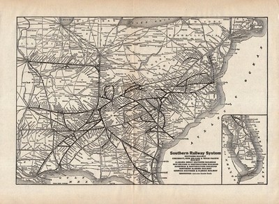 Antike Südbahnkarte von 1926 Vintage Südbahn Systemkarte 2696