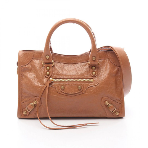 Balenciaga Le City Small 2WAY Handbag Brown Leather #RCB9558