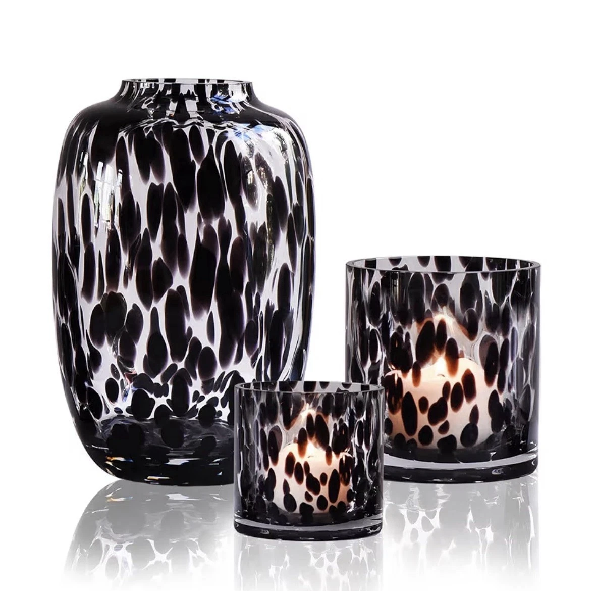 Glass Vase/candle Holder Set