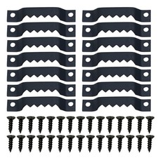 100 Pack Heavy Duty Sawtooth Picture Hangers with 200 Screws Black Small Sawt...