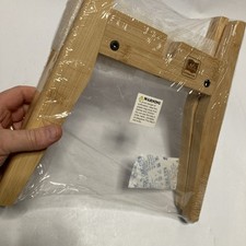 Zpirates Adjustable Dog Bowl Stand Wood Bamboo Open Box 14" Height