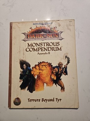 Terrors Beyond Tyr Dark Sun Monstrous Compendium Appendix II 2433 AD&D 2nd Ed
