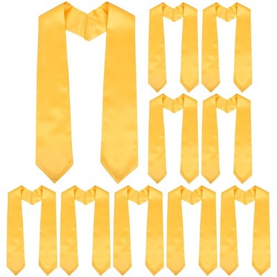 10 Pieces Graduation Stole Honor Plain Sash For Adult Unisex 60 Inch Long