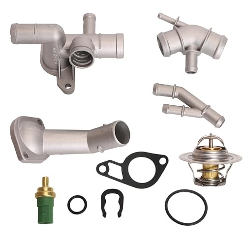 Cast Aluminum Thermostat Housing Cover Cooling Hose With Thermostat, Engine 