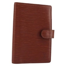 LOUIS VUITTON Epi Agenda PM Day Planner Cover Brown R20053 LV Auth hk3952