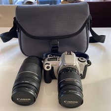 Canon EOS 4000D Camera Kit with 2 Lenses  Bag Used From Japan