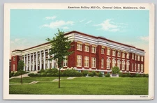 Vintage American Rolling Mill Co. Office Middletown Ohio Postcard