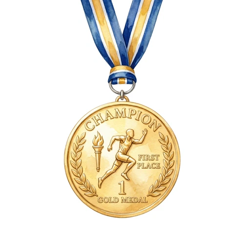Gold Medal Sport Self Adhesive Sticker