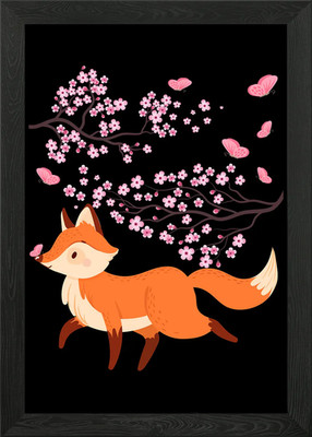 Schöner gerahmter Fuchs Kirsche Wandbild Poster Leinwanddruck Bild