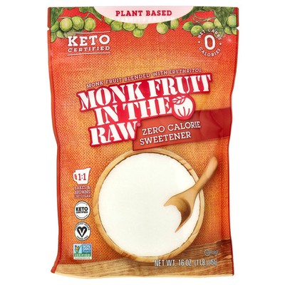 Monk Fruit In The Raw , Zero Calorie Sweetener, 16 oz (454 g)