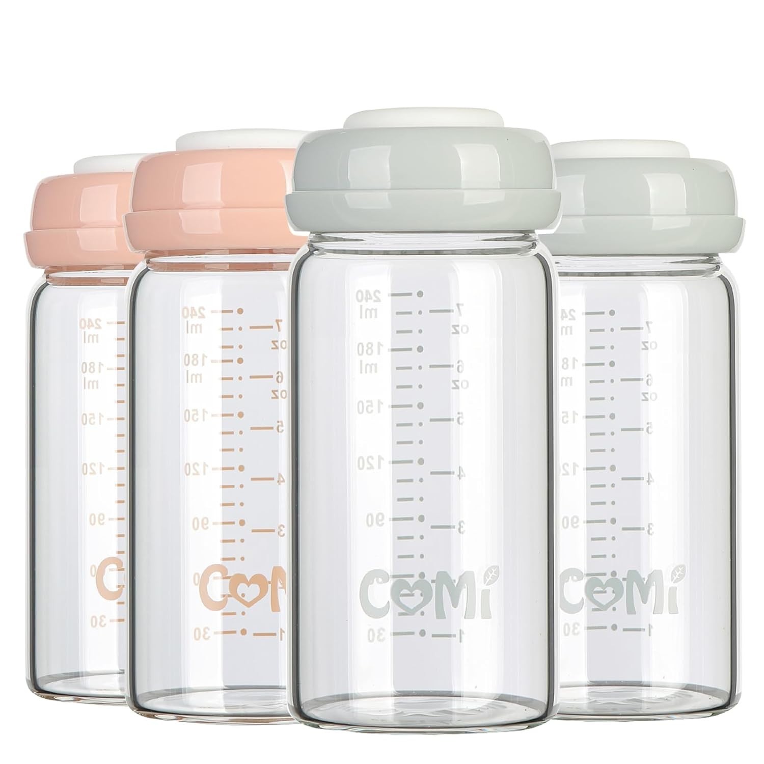 COMI Wide Neck Glass Breastmilk Collection n Storage Bottle,