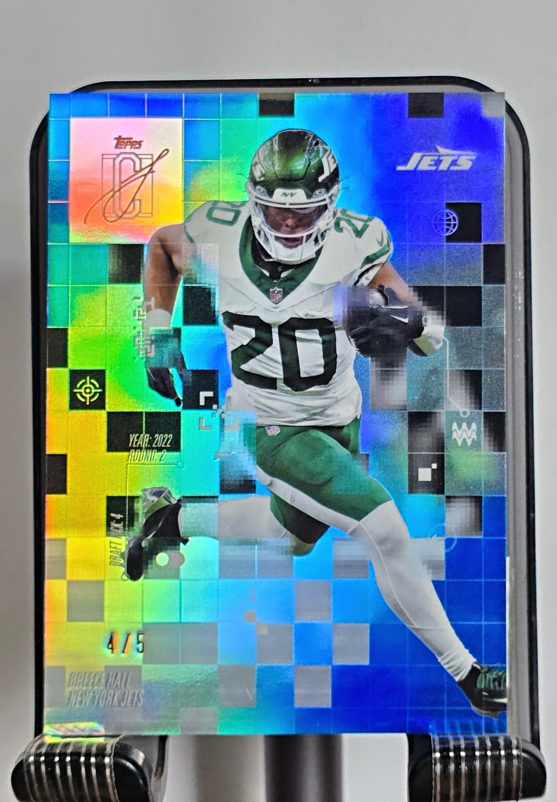 2025 Topps Signature Class After Image Breece Hall #AI-23 Jets NFL 4/5 🔥🔥