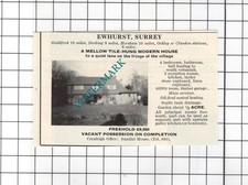 Ewhurst Surrey SMALL House Sale Advert - 1967