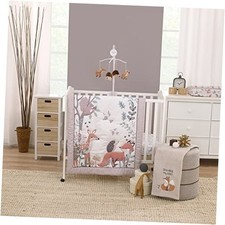 Little Love Taupe, Sage and White, Fox, Deer, and Hedgehog 3 Woodland Meadow