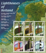 SA23e Gambia 2002 Lighthouses of Holland mint souvenir sheet