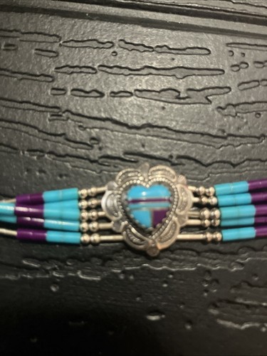 Signed Q.T. & M Sterling Southwestern Sterling Silver Multi Stone Jewelry Set - Picture 10 of 16