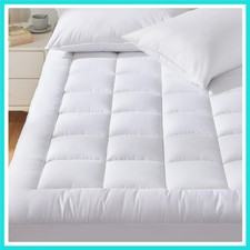 Twin Size Mattress Pad Pillow Top Cotton Cooling Mattress Topper 8-21" Deep P...