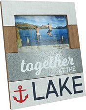 Pavilion Together at The Lake 7.75x10" Gray Horizontal Picture Frame