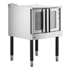 Deep Depth Single Deck Full Size Natural Gas Convection Oven with Legs - 60,000