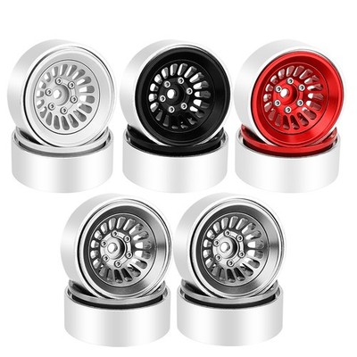 4P Aluminium Alloy 1.3'' Beadlock Wheel Rims for 1/24 1/18 SCX24 TRX4m RC Crawler