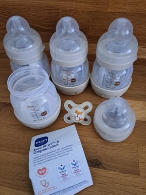 MAM Anti Colic- 10x 130ml Flaschen 10x Start Schnuller Sonderposten NEU