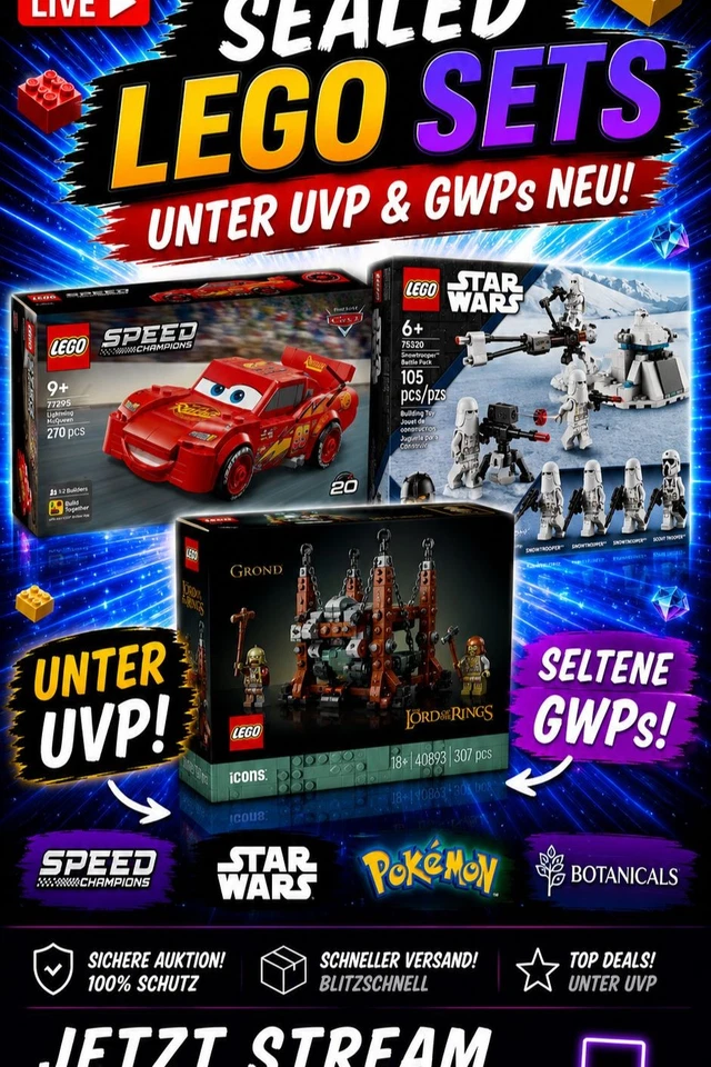 SEALED LEGO Sets unter UVP & GWPs NEU | Speed Champions, Star Wars, Pokemon