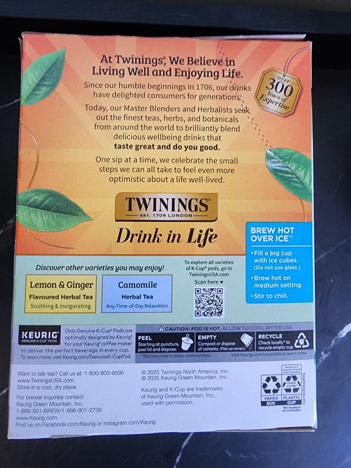 Twinning Peppermint Tea K-Cup Pods for Keurig Brewers 24 Count