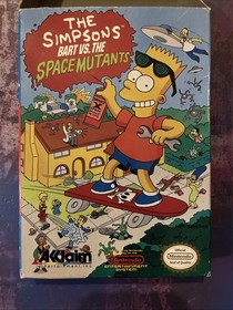 The Simpsons Bart vs the Space Mutants Nintendo Nes Complete Authentic VG Shape