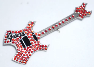 GUESS Collectible Fashion Guitar Pin (RED) - Vintage : Circa early 2000's - Image 1 of 3