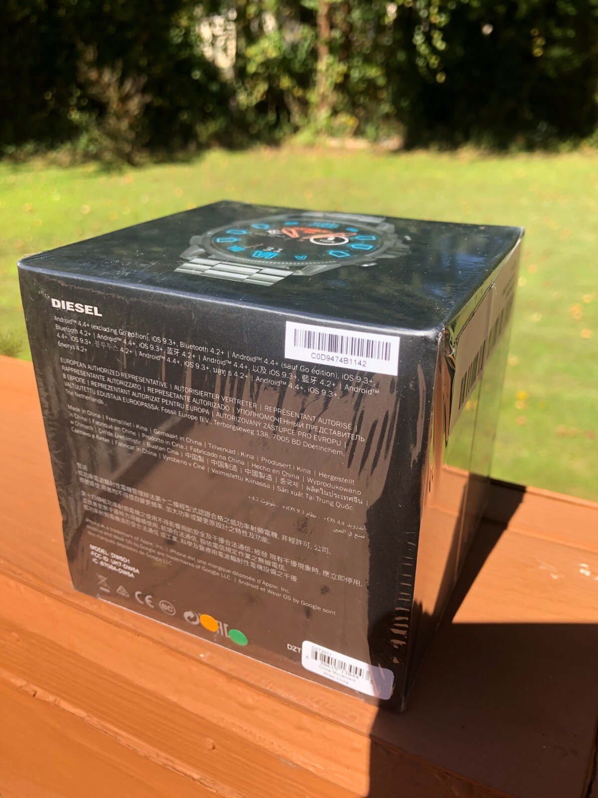 diesel on full guard touchscreen gunmetal stainless steel smartwatch dzt2004