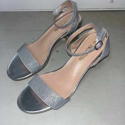 Silver Dress Sandals No Heel Womens Open Toe Heel Sandals