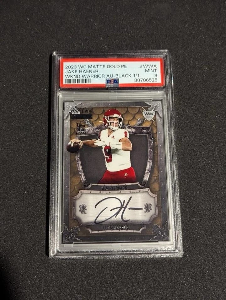 Jake Haener Wild Card Matte Gold Premium Edition Weekend Warrior Autographs #WWA Black 1/1