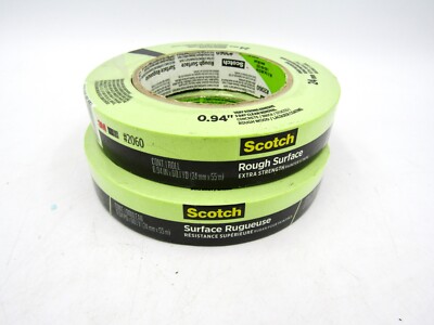 (2X) Scotch Rough Surface Painters Tape, 0.94 inches x 60 yards, 2060, 2 Rolls