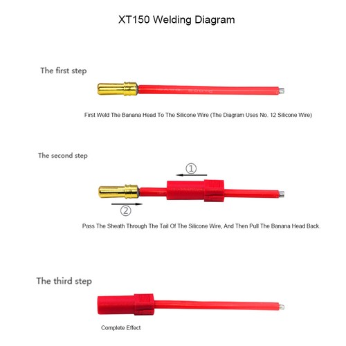 XT150 6MM Bullet Connector Male/Female 60A Lipo Battery Plug Set Red/Black/Blue - Picture 10 of 17