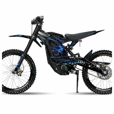 Surron Light Bee X Graphics Kit Sur-Ron Wrap Decals Sticker Set / Blue Wolf