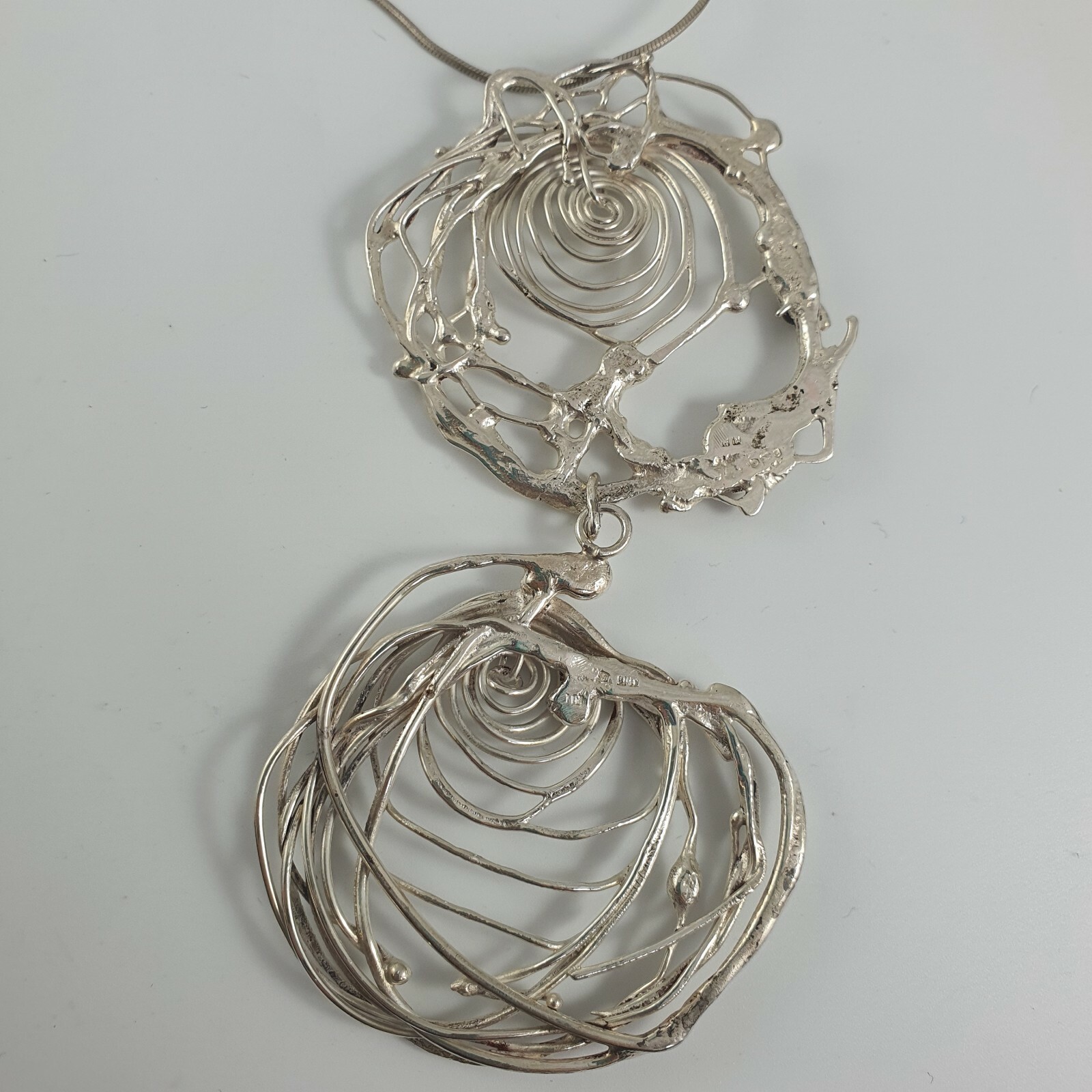 Photo 12 of Huge Handmade Sterling Silver 925 Pendant NECKLACE Hallmarked 38G, JP~ 18", N13