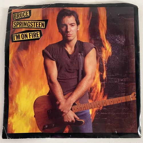 Bruce Springsteen I'm On Fire Johnny Bye Bye 1984 Columbia 45 Picture Sleeve 7”