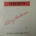 piano solo SERENATA leroy anderson