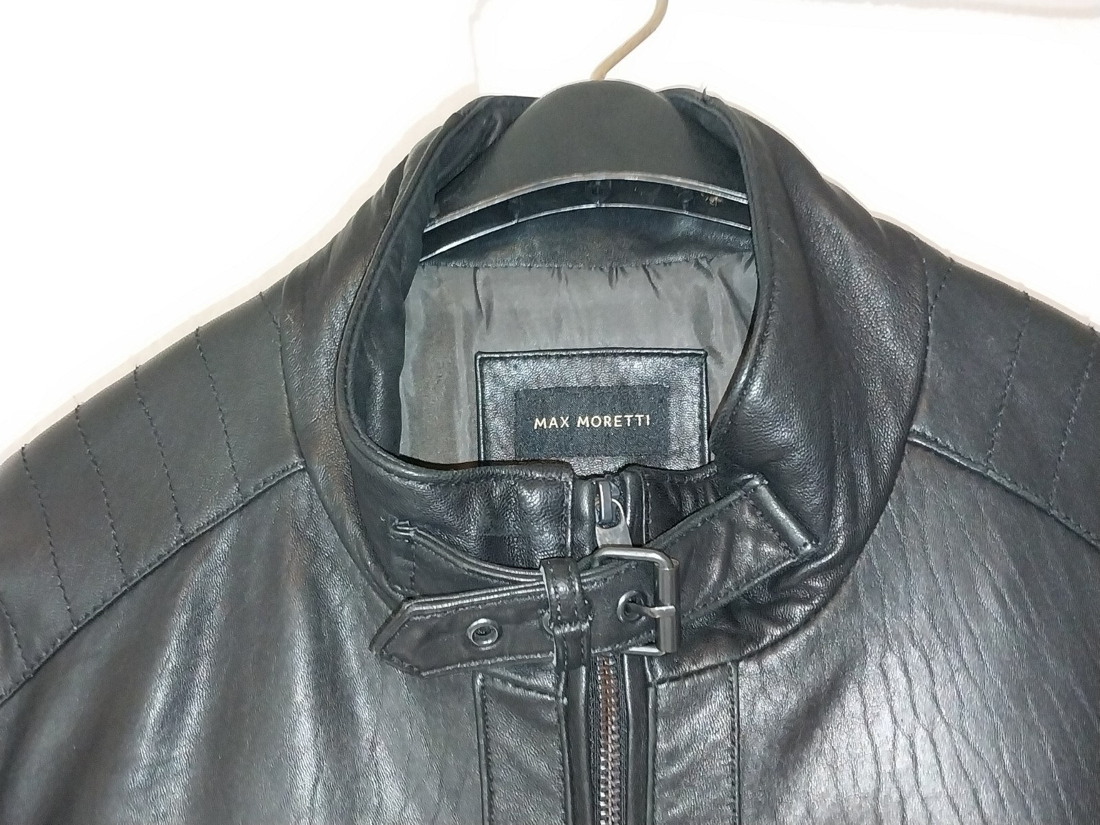 Max Moretti Black Leather Jacket - image 4