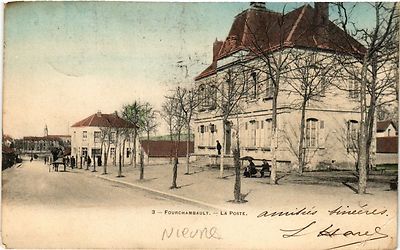 Old postcard Fourchambault La Poste (420680)