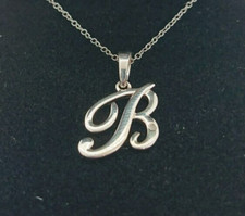 Initial 'B' Shar Diamond Necklace Charm by Avon NEW in Gift Box