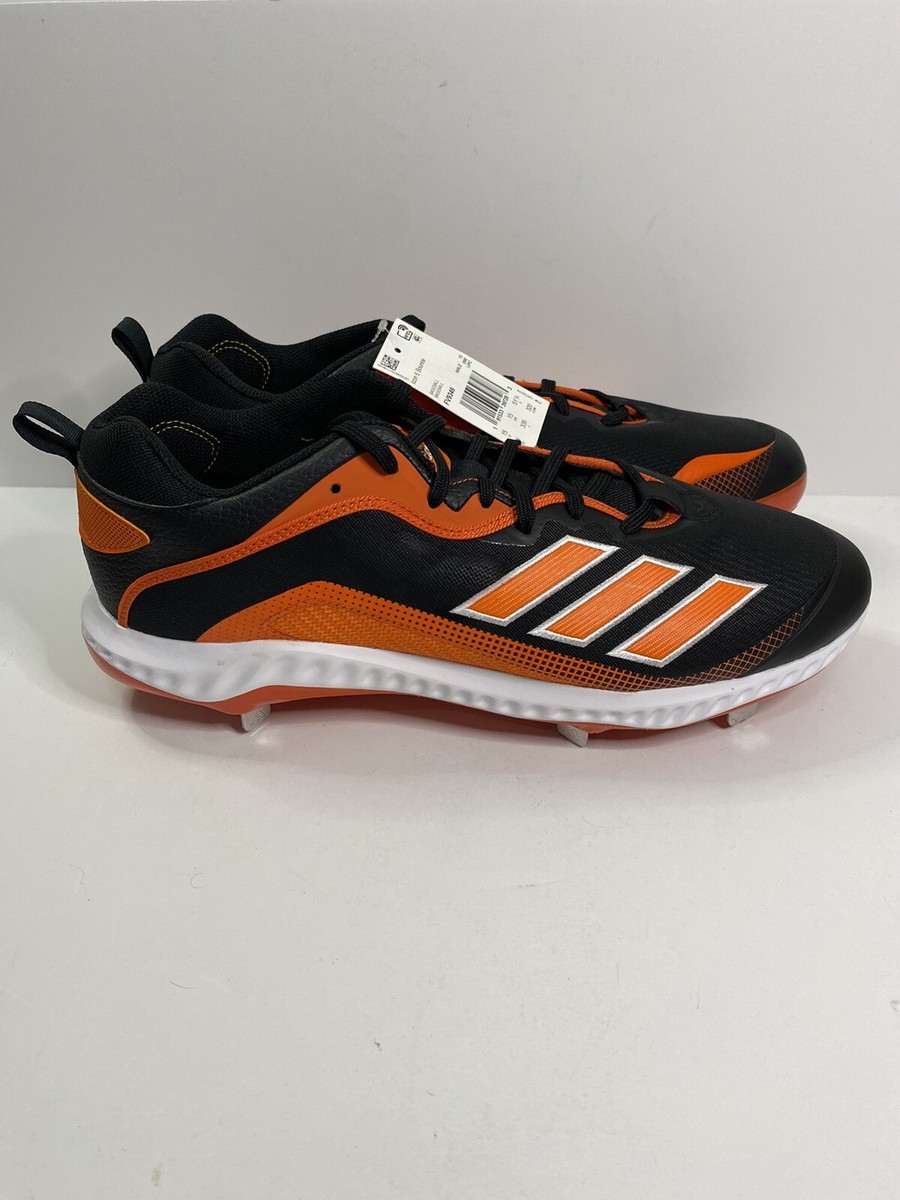 Adidas Men's Metal Baseball Cleats Size 16 Icon 6 Bounce Orange