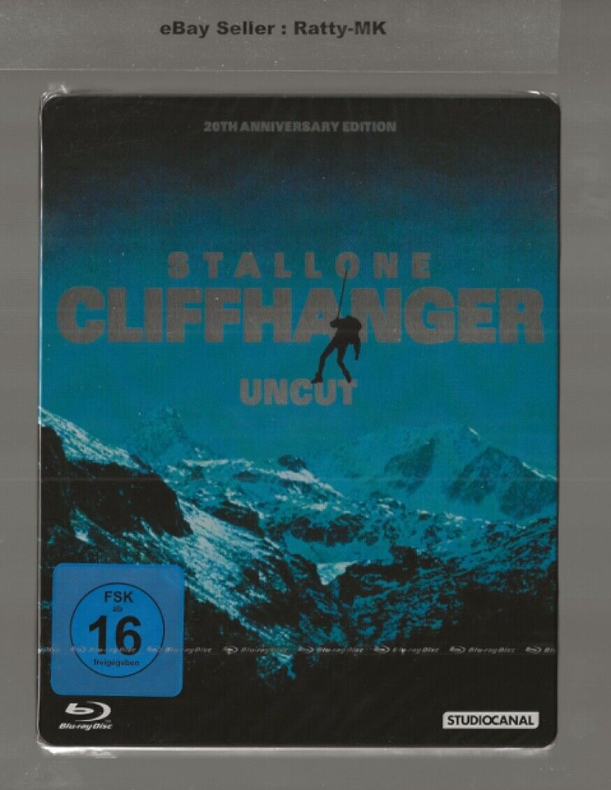 CLIFFHANGER - EU IMPORT 20th ANNIVERSARY UNCUT EDITION BLU RAY STEELBOOK - NEW